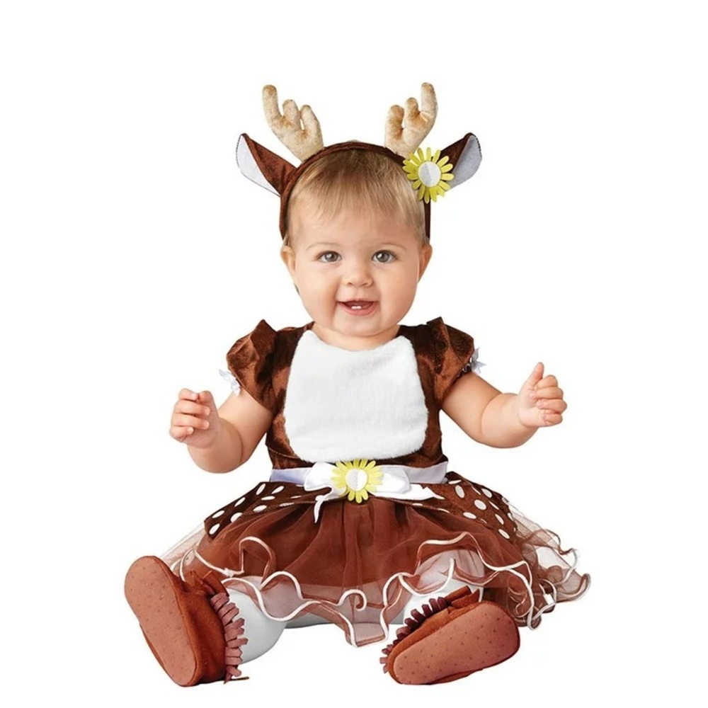 Baby Deer Halloween Costume White Spotted Seasons Infant Size 12-18 Months